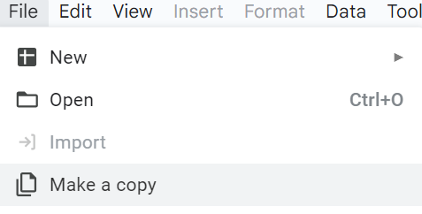 File > Make a copy